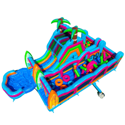 67ft Neon Tropics Modular Obstacle Course